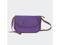 Sac à Bandoulière Violet et Cuir Marron - Ennvy de Live