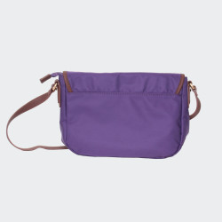 Sac à Bandoulière Violet et Cuir Marron - Ennvy de Live