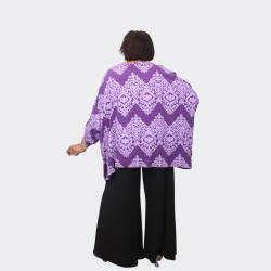 Tunique grande taille géométrique violet - Confort et originalité