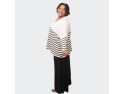 Pull grande taille rayé noir et blanc - Confort et style casual chic