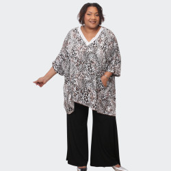 Tunique grande taille imprimé animalier - Style chic et moderne