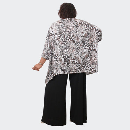 Tunique grande taille imprimé animalier - Style chic et moderne