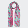 Foulard TURQUOISE - CREME - ROSE