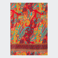 Foulard ORANGE - TURQUOISE - ROUGE