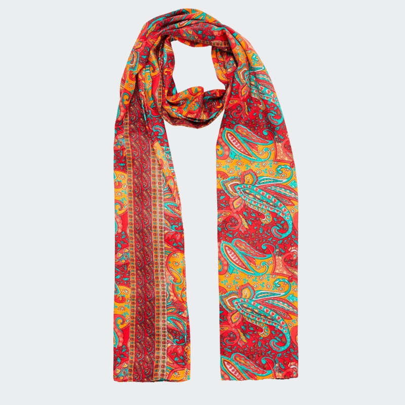 Foulard ORANGE - TURQUOISE - ROUGE