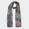 Foulard  BLEU MARINE - TURQUOISE - ORANGE - CREME - BORDEAUX