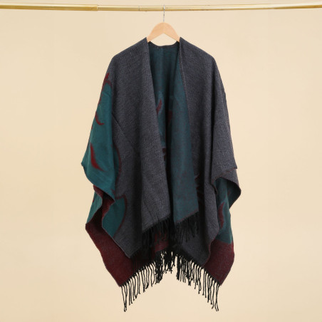 Poncho avec Franges