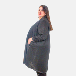 Cardigan Noir Long Grandes Tailles