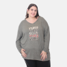 Pull Oversize Femme Grandes Tailles "Good Vibes" - Confort et Style