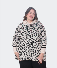 Pull Grande Taille Léopard avec Capuche | Envy de Live