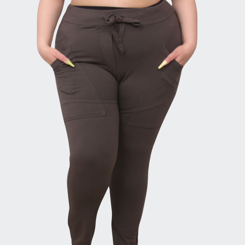 Pantalon EB Chocolat Grande Taille Femme | Envy de Live