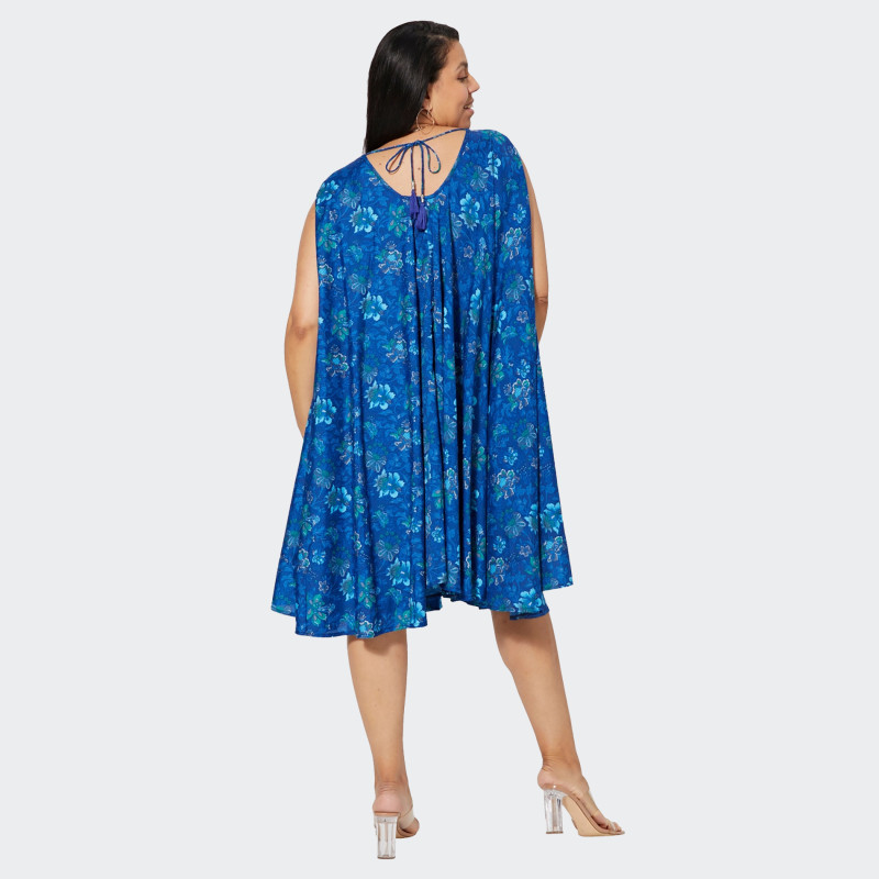 Robe Évasée Bleue à Fleurs | Envy de Live