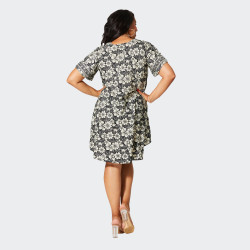 Robe d'Été Grande Taille Noire à Fleurs - Envy de Live