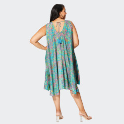 Robe Été Turquoise et Rose Grande Taille | Envy de Live