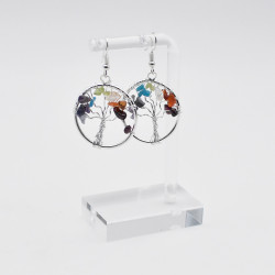 Boucles d'oreilles Argent Arbre de Vie Multi | Envy de Live